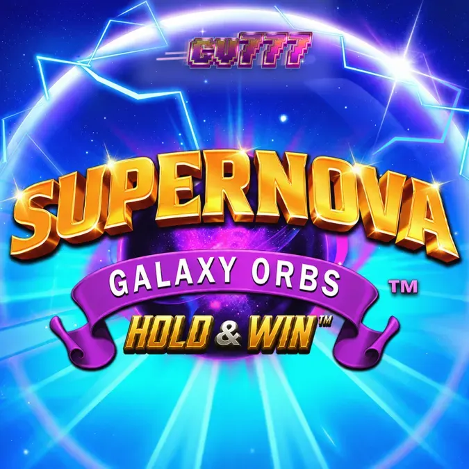 Tampilan visual slot Supernova Galaxy Orbs dengan tema luar angkasa
